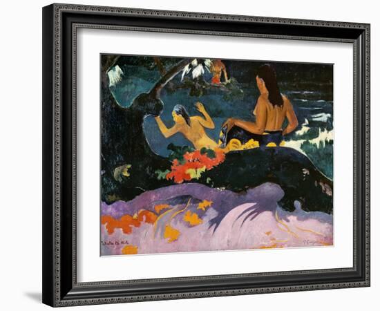 Fatata Te Miti (By the Sea), 1892-Paul Gauguin-Framed Giclee Print