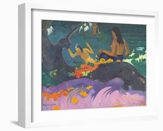 Fatata Te Miti (By the Sea) 1892-Paul Gauguin-Framed Giclee Print