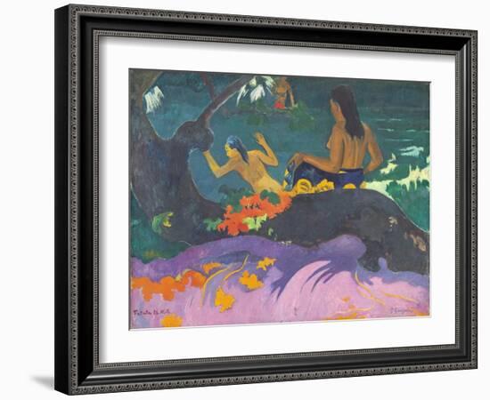 Fatata Te Miti (By the Sea) 1892-Paul Gauguin-Framed Giclee Print