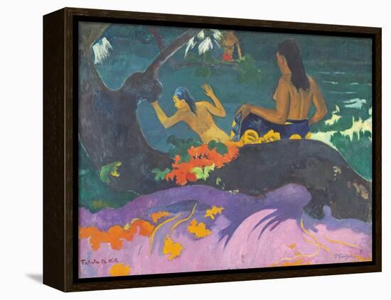 Fatata Te Miti (By the Sea) 1892-Paul Gauguin-Framed Premier Image Canvas