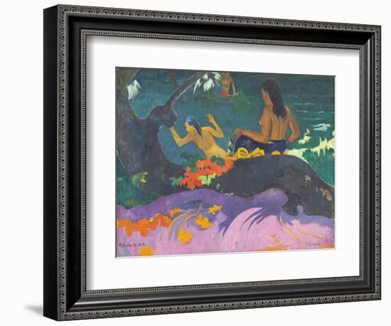 Fatata Te Miti (By the Sea) 1892-Paul Gauguin-Framed Giclee Print