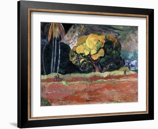 Fatata Te Moua (At the Foot of a Mountai), 1892-Paul Gauguin-Framed Giclee Print