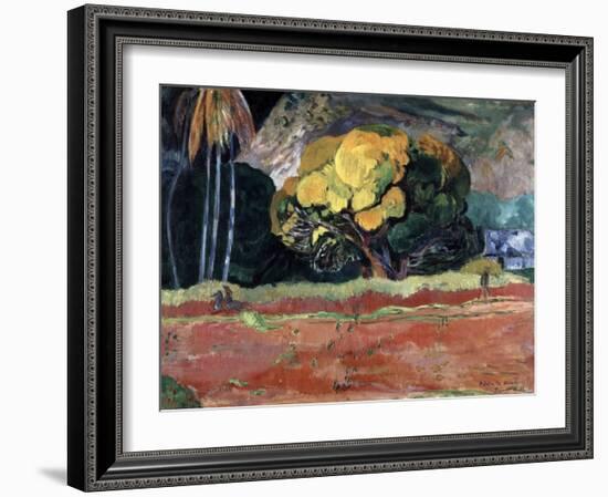 Fatata Te Moua (At the Foot of a Mountai), 1892-Paul Gauguin-Framed Giclee Print