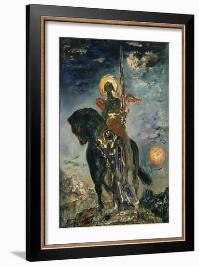 Fate and the Angel of Death, 1890-Gustave Moreau-Framed Art Print