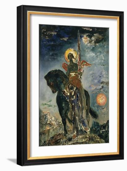 Fate and the Angel of Death, 1890-Gustave Moreau-Framed Art Print