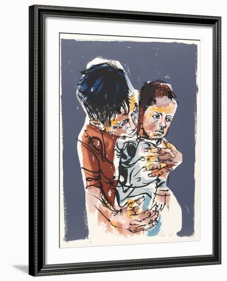 Father and Son from People in Israel-Moshe Gat-Framed Limited Edition