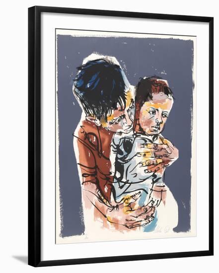 Father and Son from People in Israel-Moshe Gat-Framed Limited Edition