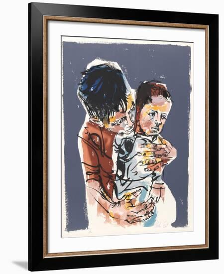 Father and Son from People in Israel-Moshe Gat-Framed Limited Edition