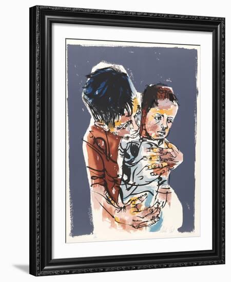 Father and Son from People in Israel-Moshe Gat-Framed Limited Edition