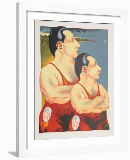 Father and Son Team from the Limestoned Portfolio-Dennis Geden-Framed Limited Edition