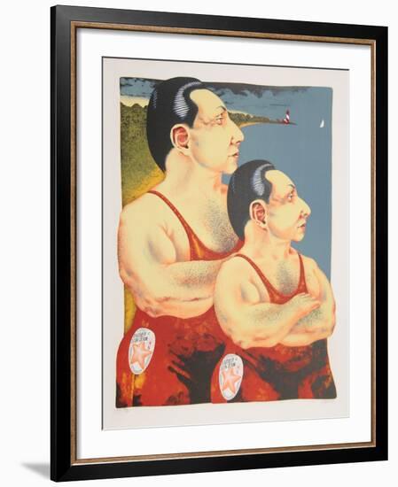 Father and Son Team from the Limestoned Portfolio-Dennis Geden-Framed Limited Edition