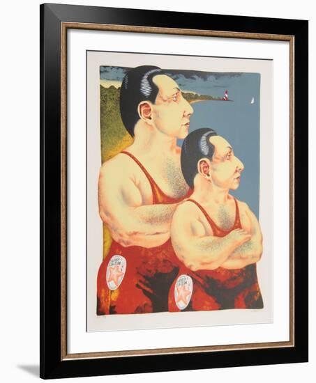 Father and Son Team from the Limestoned Portfolio-Dennis Geden-Framed Limited Edition