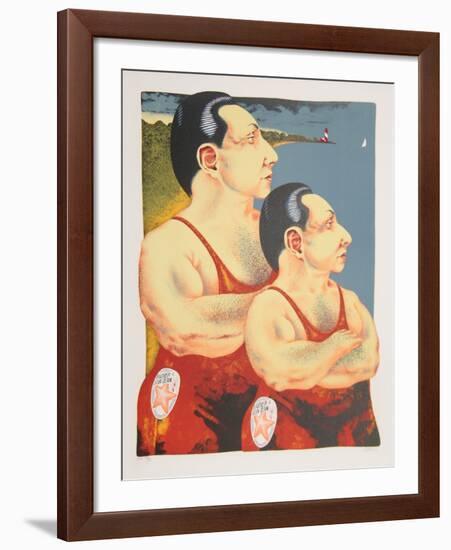 Father and Son Team from the Limestoned Portfolio-Dennis Geden-Framed Limited Edition