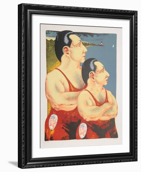 Father and Son Team from the Limestoned Portfolio-Dennis Geden-Framed Limited Edition