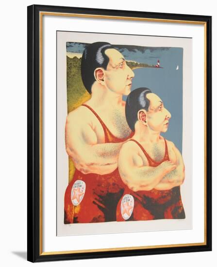 Father and Son Team from the Limestoned Portfolio-Dennis Geden-Framed Limited Edition