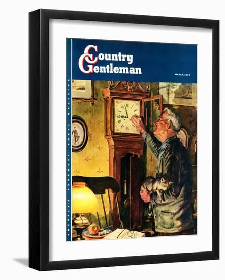 "Father and Time," Country Gentleman Cover, March 1, 1946-W.C. Griffith-Framed Giclee Print