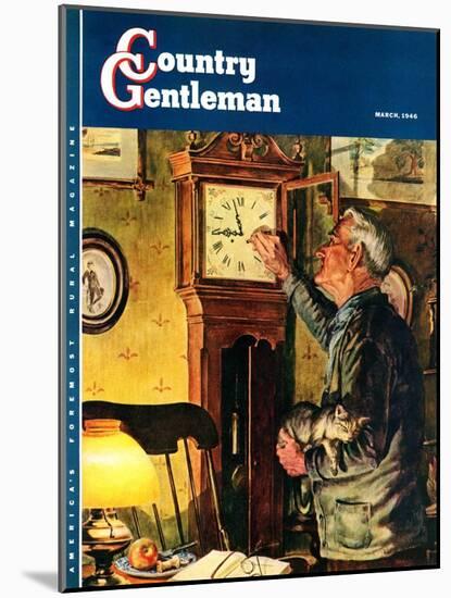 "Father and Time," Country Gentleman Cover, March 1, 1946-W.C. Griffith-Mounted Giclee Print