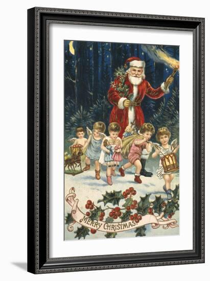 Father Christmas and His Merry Band-null-Framed Giclee Print