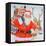 Father Christmas and His Reindeer-Catherine Bradbury-Framed Premier Image Canvas
