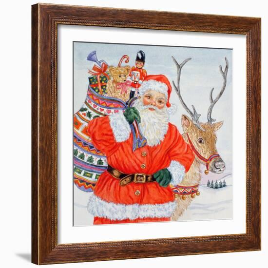 Father Christmas and His Reindeer-Catherine Bradbury-Framed Giclee Print