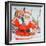 Father Christmas and His Reindeer-Catherine Bradbury-Framed Giclee Print