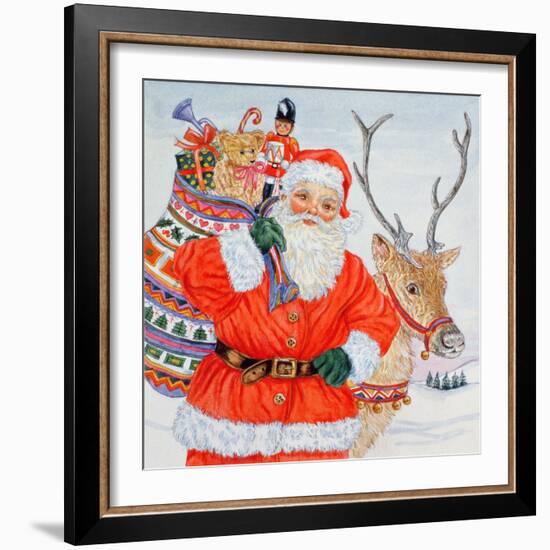 Father Christmas and His Reindeer-Catherine Bradbury-Framed Giclee Print