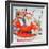 Father Christmas and His Reindeer-Catherine Bradbury-Framed Giclee Print