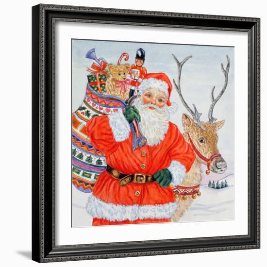 Father Christmas and His Reindeer-Catherine Bradbury-Framed Giclee Print