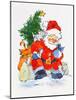 Father Christmas and Kittens, 1996-Diane Matthes-Mounted Giclee Print