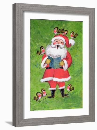 Father Christmas and Robin Chorus-Stanley Cooke-Framed Giclee Print