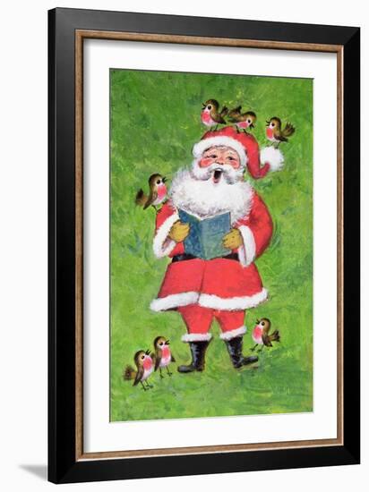 Father Christmas and Robin Chorus-Stanley Cooke-Framed Giclee Print