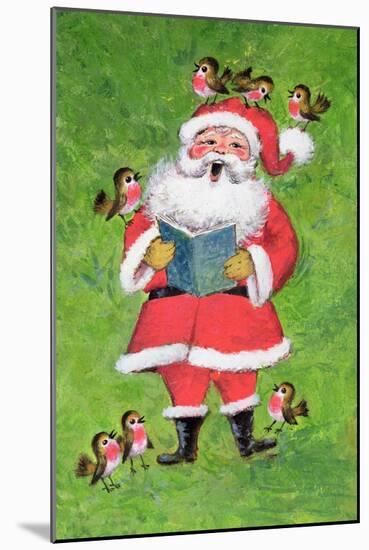 Father Christmas and Robin Chorus-Stanley Cooke-Mounted Giclee Print