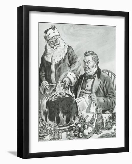 Father Christmas, Illustration from 'John Bull'-null-Framed Giclee Print