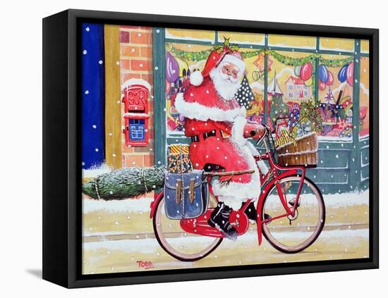 Father Christmas on a Bicycle-Tony Todd-Framed Premier Image Canvas