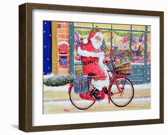 Father Christmas on a Bicycle-Tony Todd-Framed Giclee Print