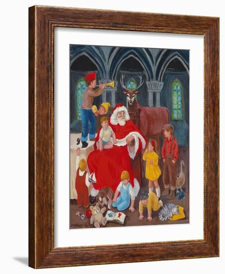 Father Christmas on Christmas Eve-Margaret Loxton-Framed Giclee Print