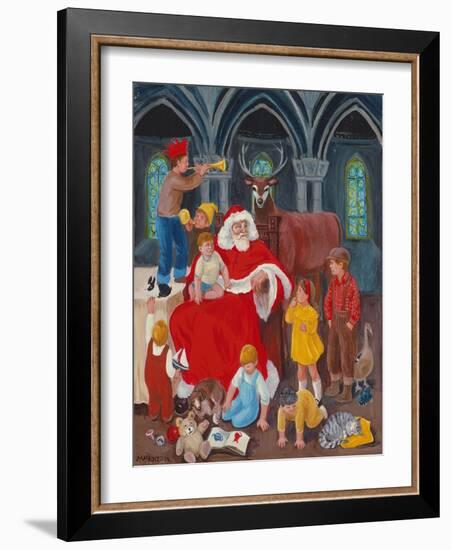 Father Christmas on Christmas Eve-Margaret Loxton-Framed Giclee Print