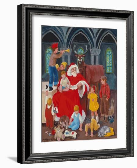 Father Christmas on Christmas Eve-Margaret Loxton-Framed Giclee Print