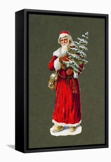 Father Christmas, Postcard, Early 20th Century-null-Framed Premier Image Canvas