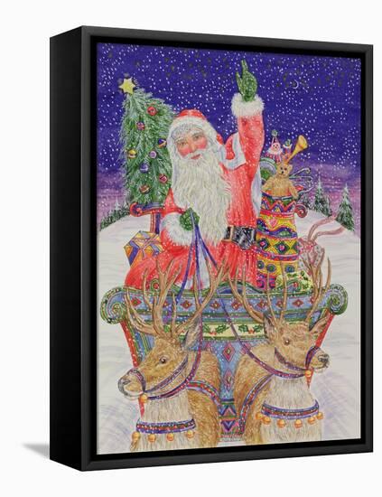 Father Christmas Setting Out on Christmas Eve-Catherine Bradbury-Framed Premier Image Canvas