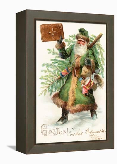 Father Christmas-German School-Framed Premier Image Canvas