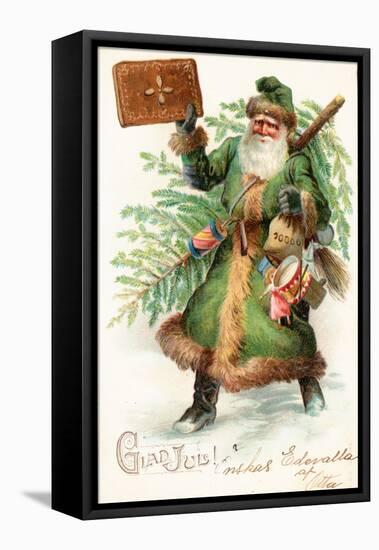 Father Christmas-German School-Framed Premier Image Canvas