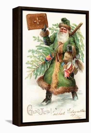 Father Christmas-German School-Framed Premier Image Canvas