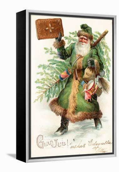 Father Christmas-German School-Framed Premier Image Canvas