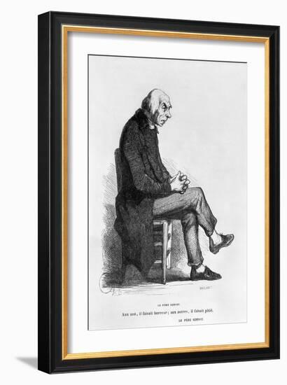 Father Goriot, Illustration from "Le Pere Goriot" by Honore de Balzac-Honore Daumier-Framed Giclee Print
