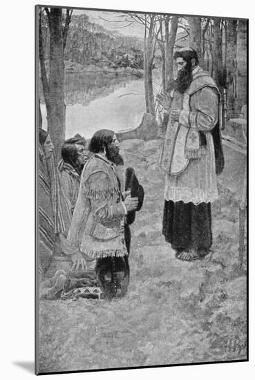 Father Hennepin Celebrating Mass, La Salle and the Discovery of the Great West Parkman-Howard Pyle-Mounted Giclee Print