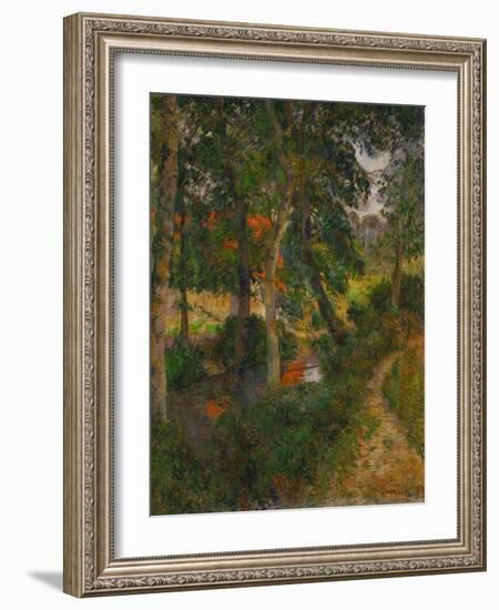 Father Jean's Walk or the Red Roofs, 1886-Paul Gauguin-Framed Giclee Print