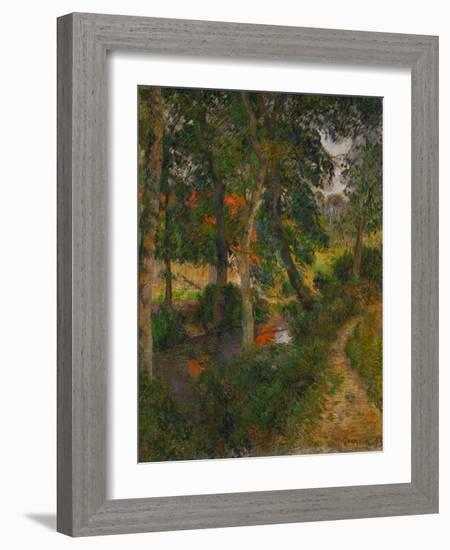 Father Jean's Walk or the Red Roofs, 1886-Paul Gauguin-Framed Giclee Print