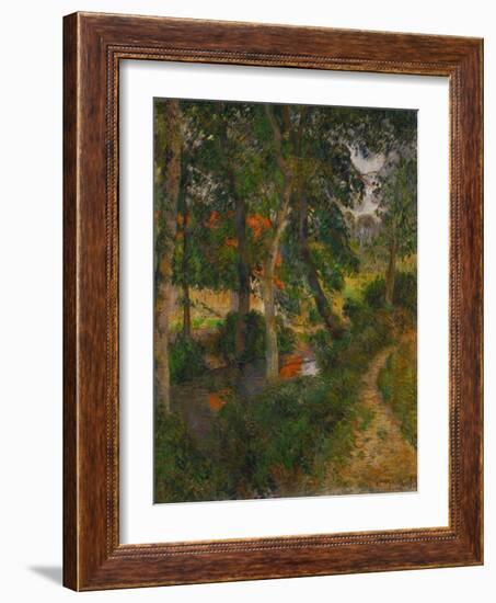 Father Jean's Walk or the Red Roofs, 1886-Paul Gauguin-Framed Giclee Print