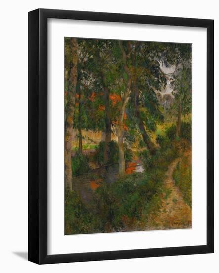 Father Jean's Walk or the Red Roofs, 1886-Paul Gauguin-Framed Giclee Print